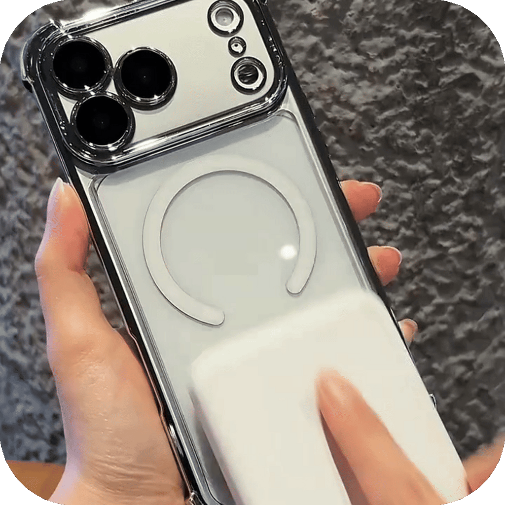 iPhone 17 Corner Airbags Magnetic Shockproof Ice-Clear Case