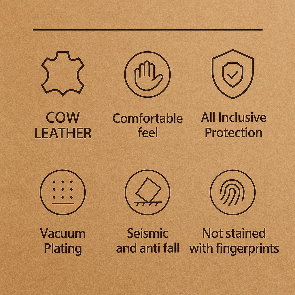 Premium Leather Anti-Fingerprint - Comfortable Grip iPhone 17 Series