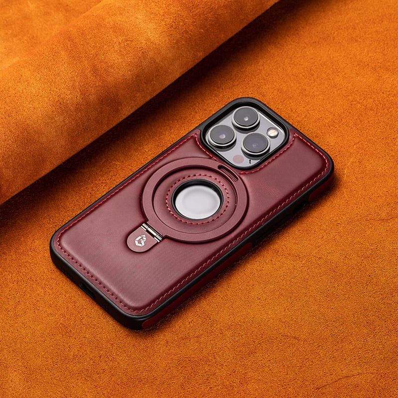 Classic Leather Magnetic iPhone Case with Stand