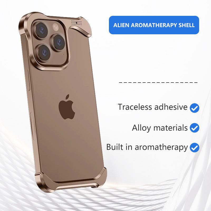 Metal Shaped Aromatherapy Phone Case Designed For iPhone