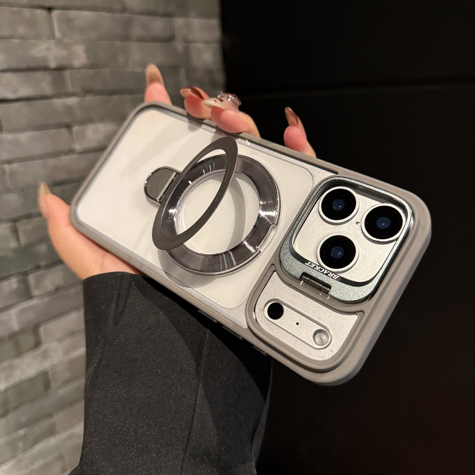 Magnetic Dual Stand Clear Case For iPhone 17/16/15/14 Series