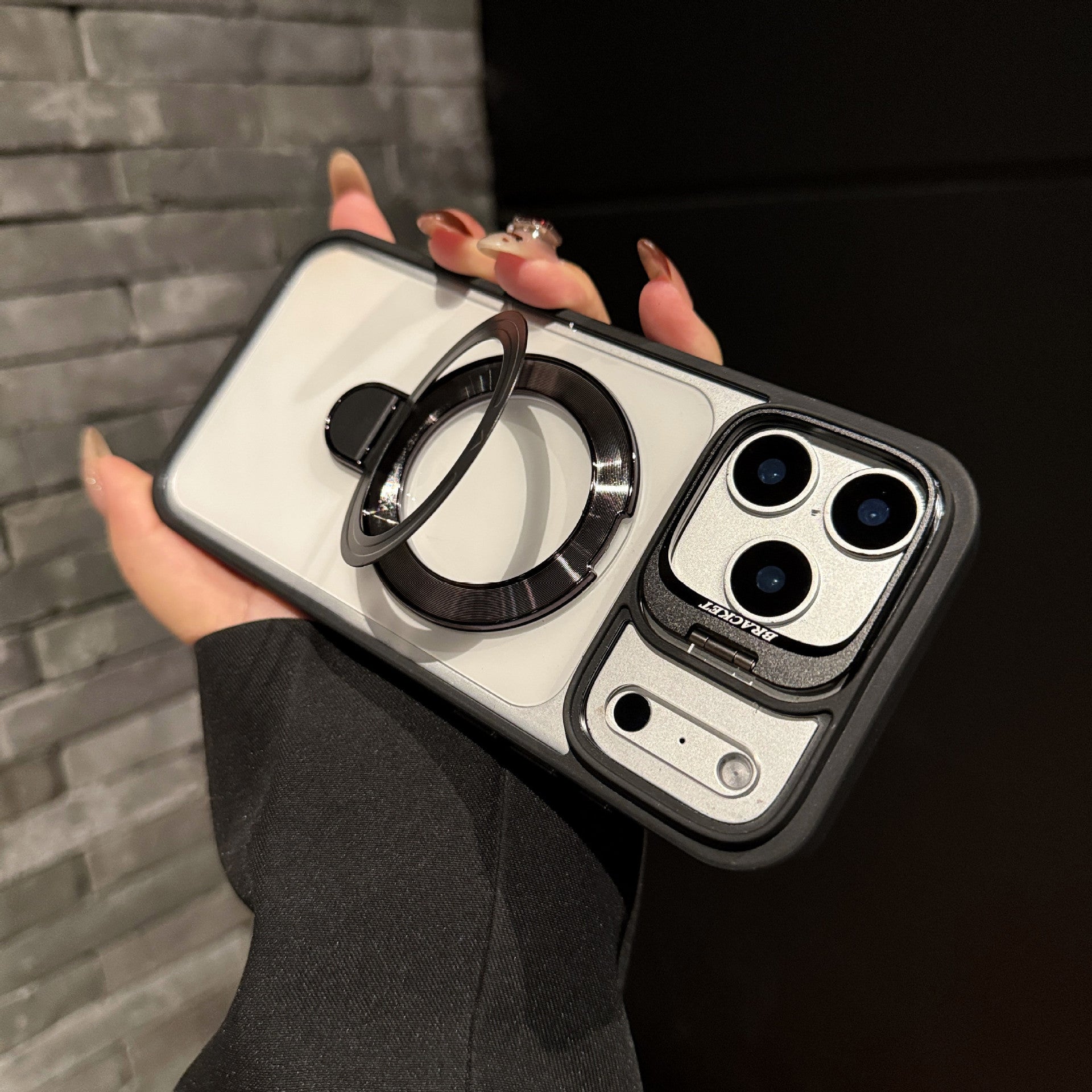 Magnetic Dual Stand Clear Case For iPhone 17/16/15/14 Series