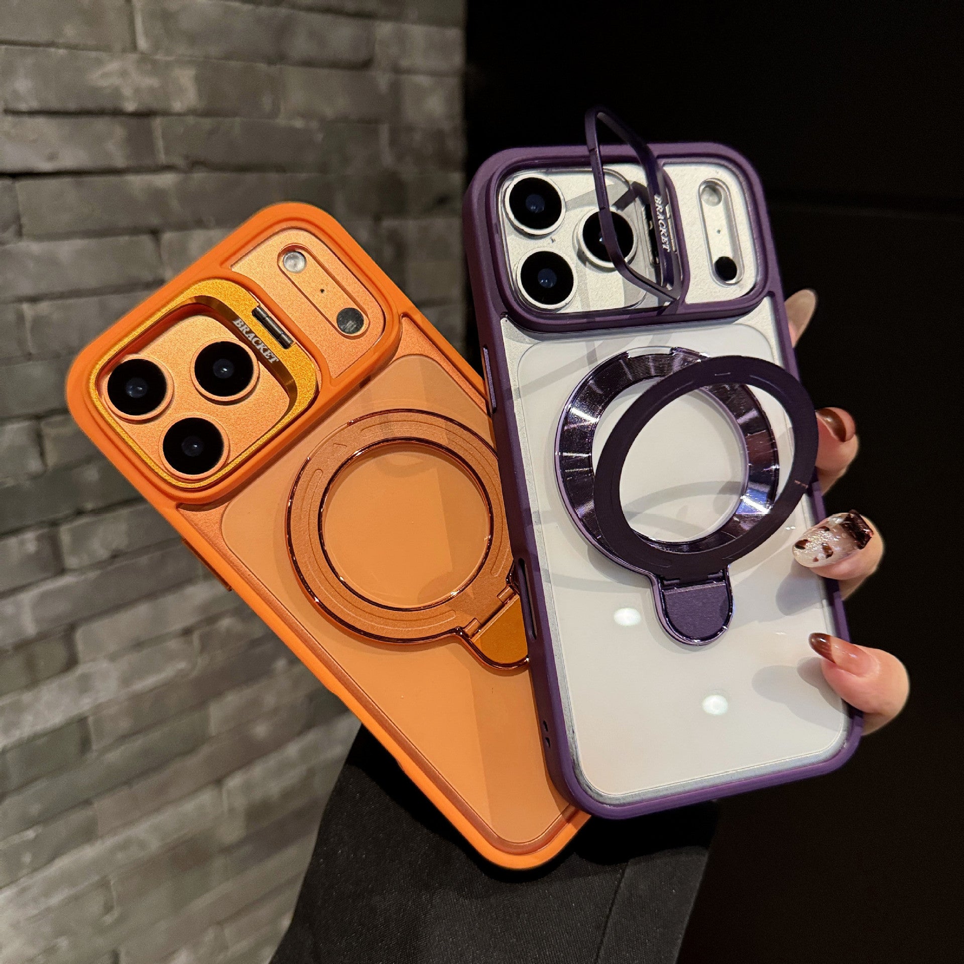 Magnetic Dual Stand Clear Case For iPhone 17/16/15/14 Series