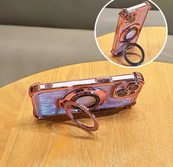 For iPhone Four Corners Airbag Drop Protection Magnetic Stand Case