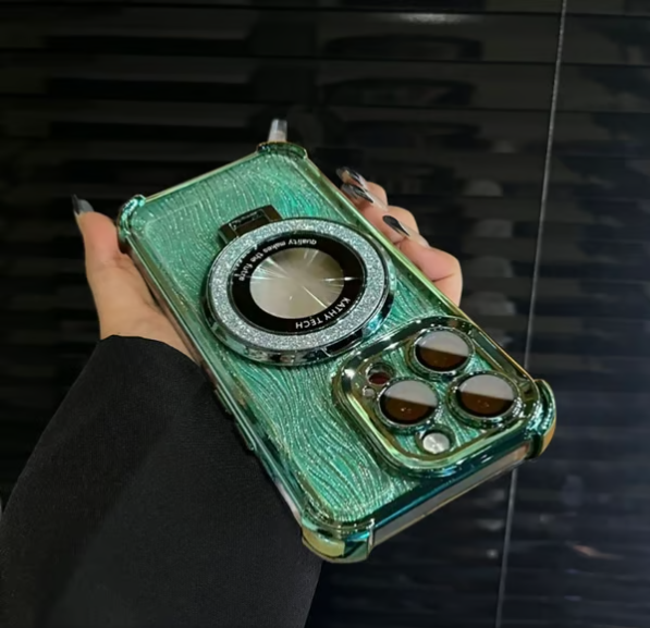 For iPhone Four Corners Airbag Drop Protection Magnetic Stand Case