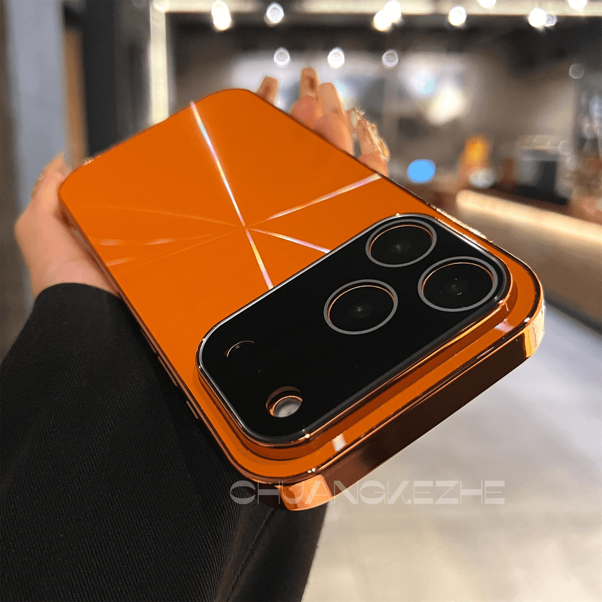 Electroplating Laser Square Mobile Phone Case Suitable for iPhone Series