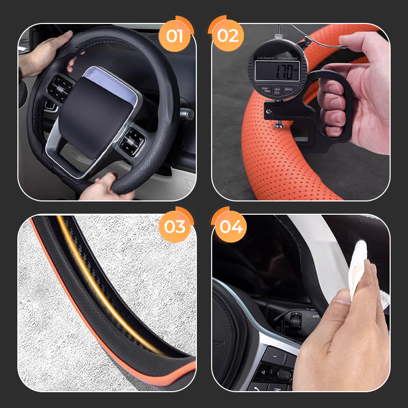 Universal car steering wheel cover